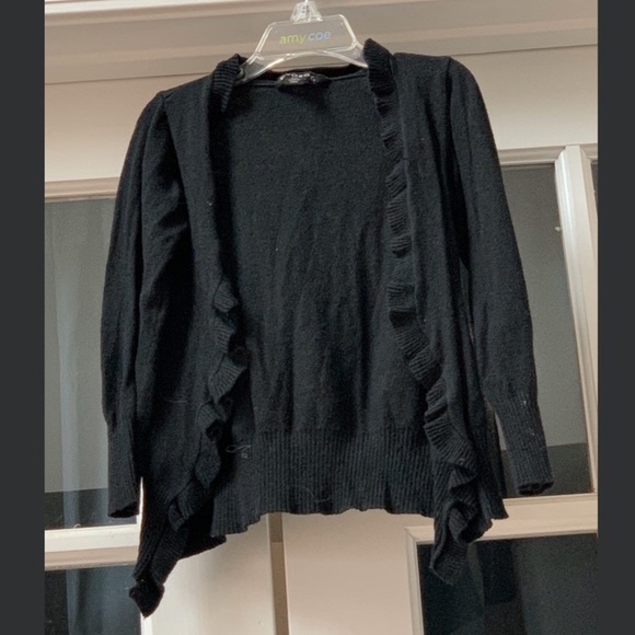 Girl’s Black Cardigan Sweater - Picture 1 of 2